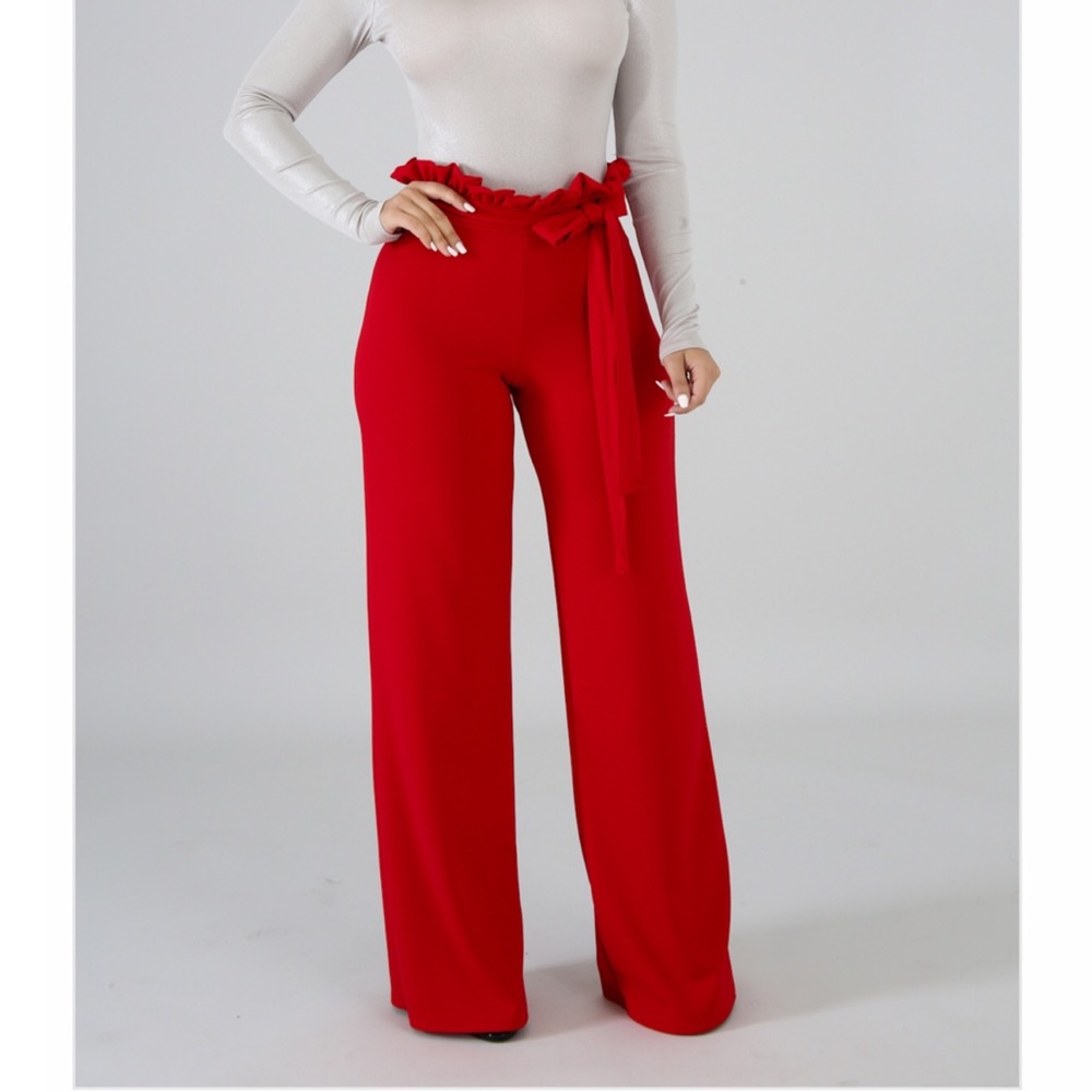 India High Waist Tie Pants